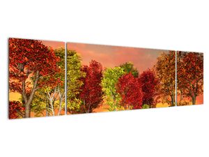 Obraz prírody - farebné stromy