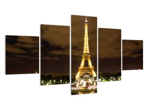 Nočná Eiffelova veža, obrazy