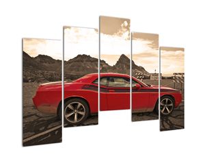 Červené auto - obraz