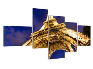 Nočná Eiffelova veža - obraz