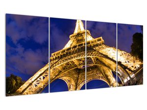 Nočná Eiffelova veža - obraz