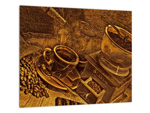 Obraz kávových zŕn na stenu