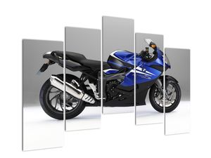 Obraz modrého motocykla
