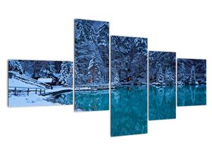 Obraz zimného jazera