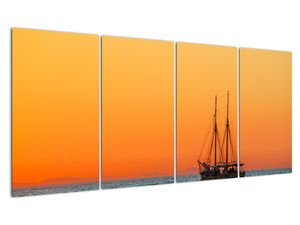 Plachetnica na mori - moderný obraz