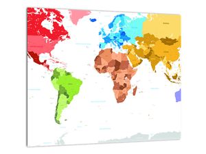 Obraz - farebná mapa sveta